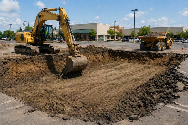 Parking Lot Excavation in Katy, TX