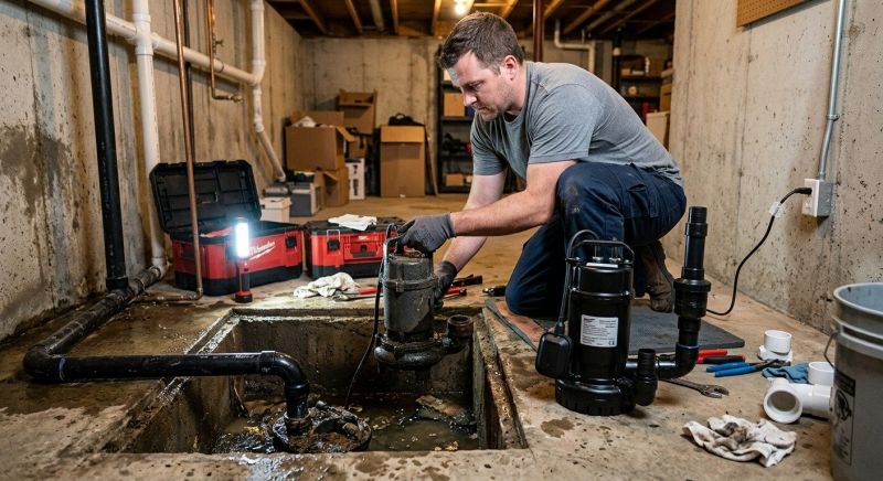 Sump Pump Installation in West Des Moines, IA
