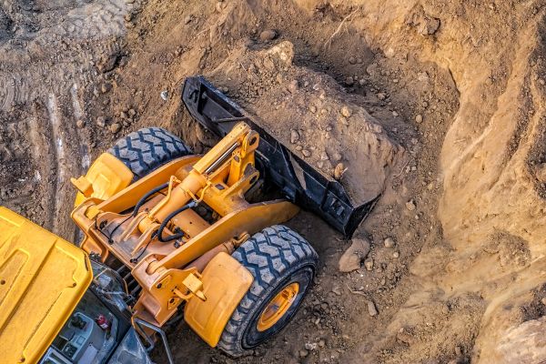 Bulldozer Digging